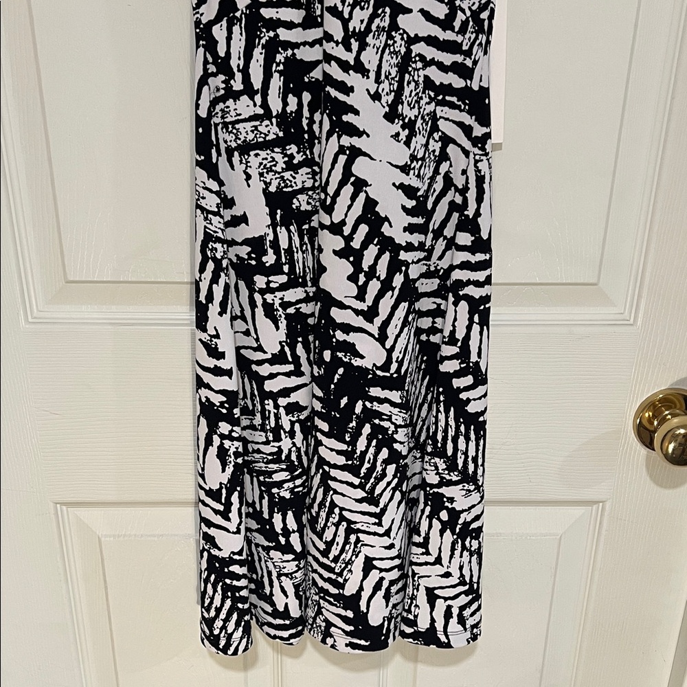 Kenneth Cole Black and White Patterned Women's Dress - Picture 3 of 14